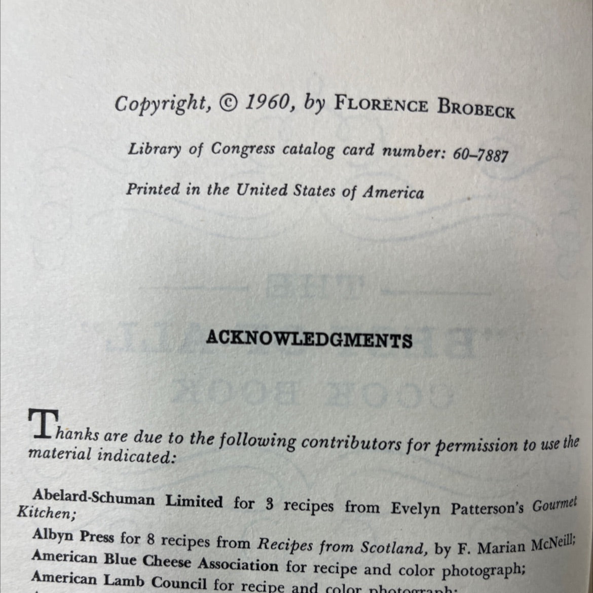 the \"best-of-all\" cook book book, by florence brobeck, 1960 Hardcover image 3