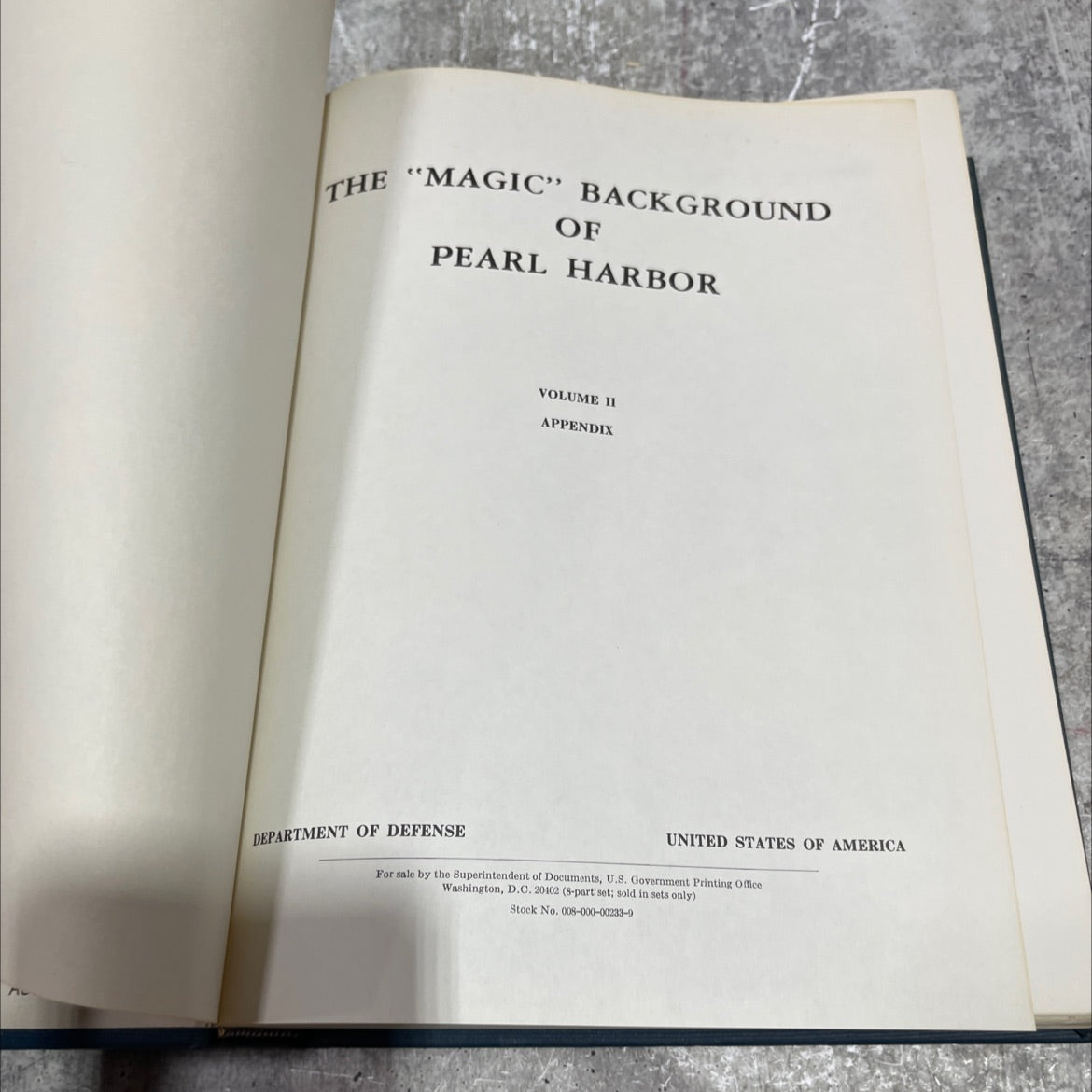 the \"magic\" background of pearl harbor department of defense volume ii appendix united states of america book, by image 3