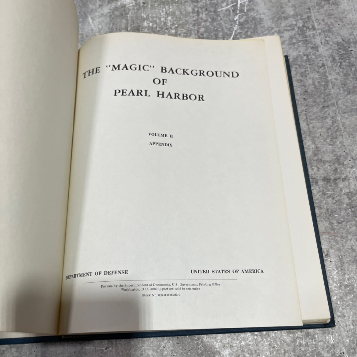 the \"magic\" background of pearl harbor department of defense volume ii appendix united states of america book, by image 2