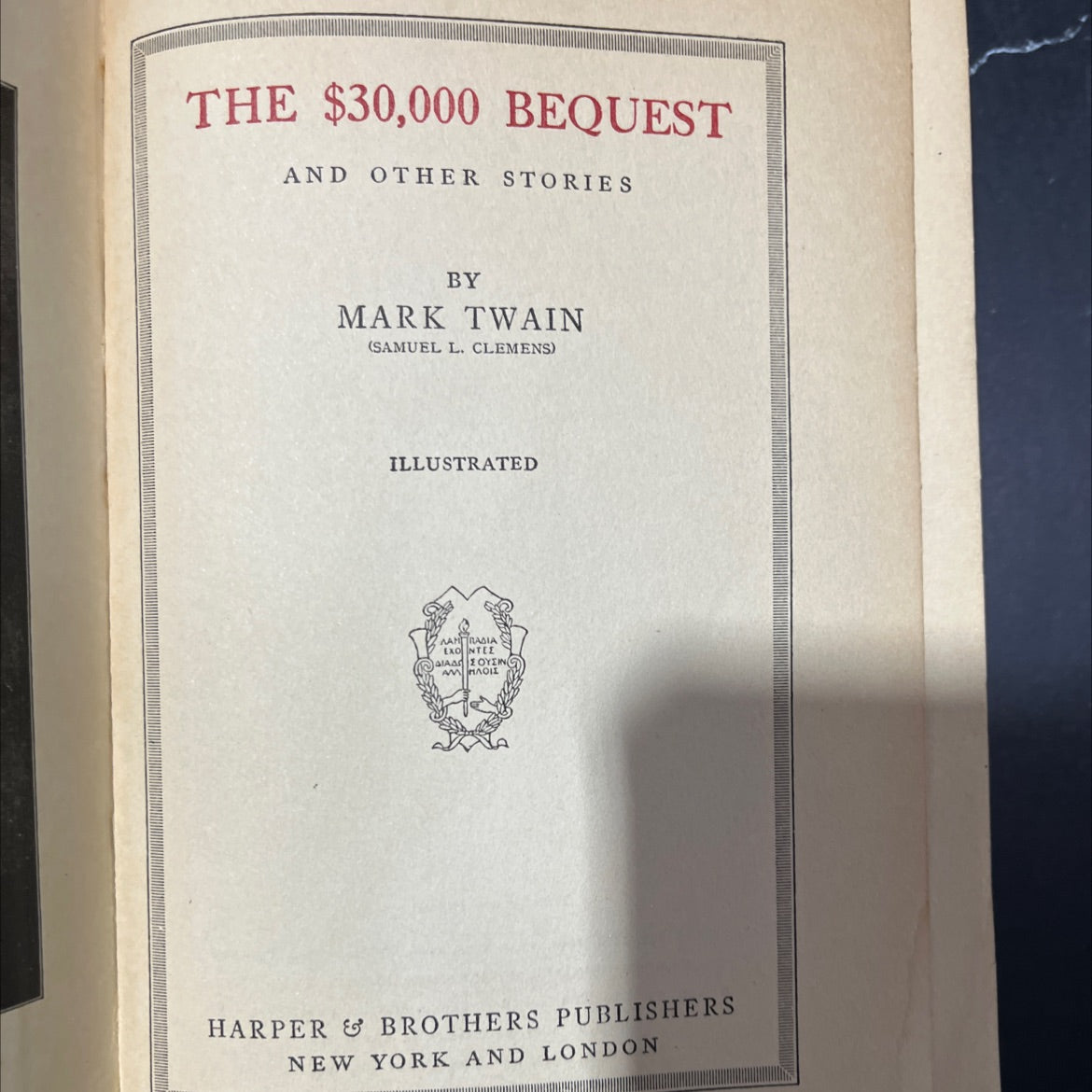 the $30000 bequest and other stories book, by mark twain, 1917 Hardcover image 2
