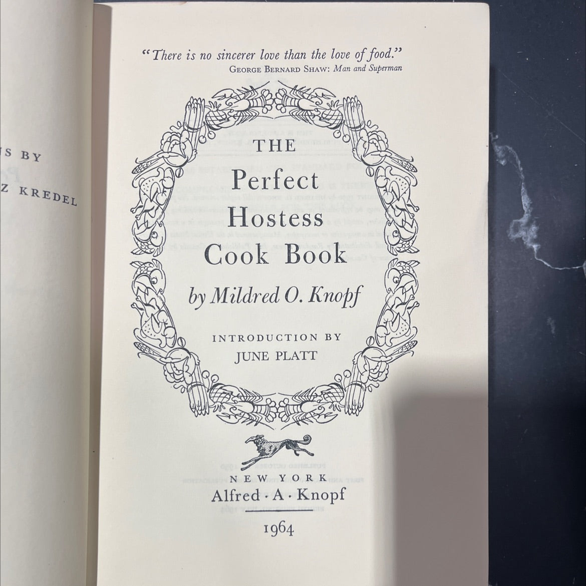 the $4.95 perfect cook book for the perfect hostess book, by mildred o. knopf, 1964 Hardcover image 3
