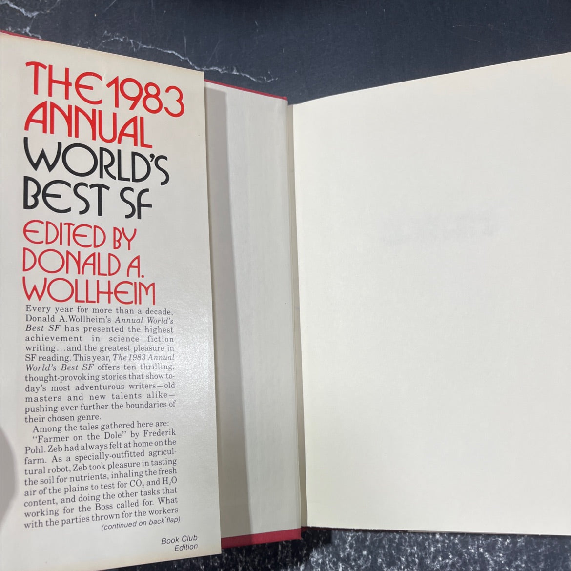 the 1983 annual world's best sf book, by donald a. wollheim, arthur w. saha, 1983 Hardcover image 4
