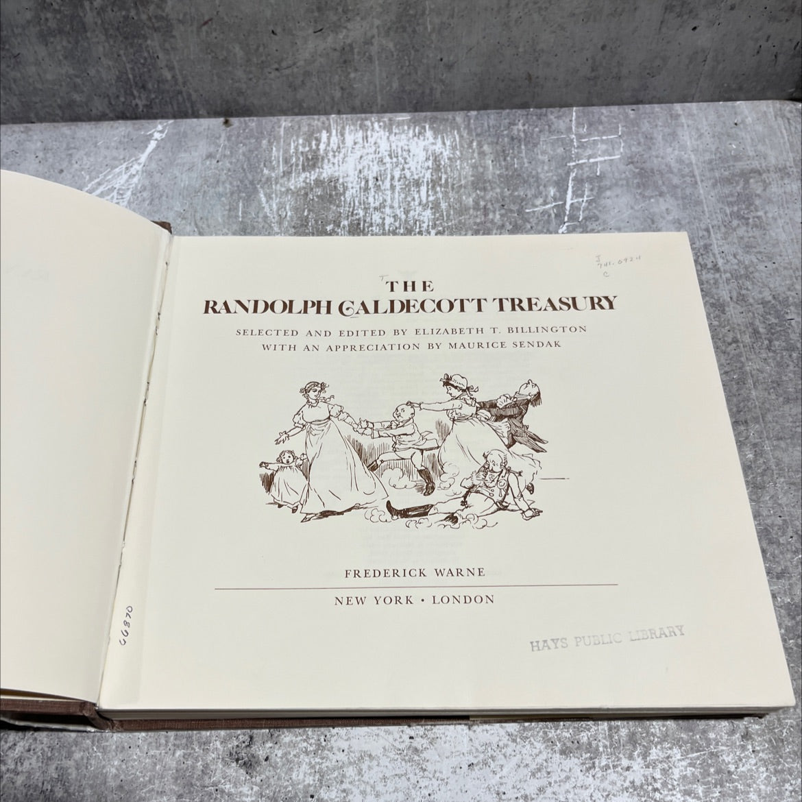 the 741.0924 randolph caldecott treasury book, by elizabeth t. billington, 1978 Hardcover image 2