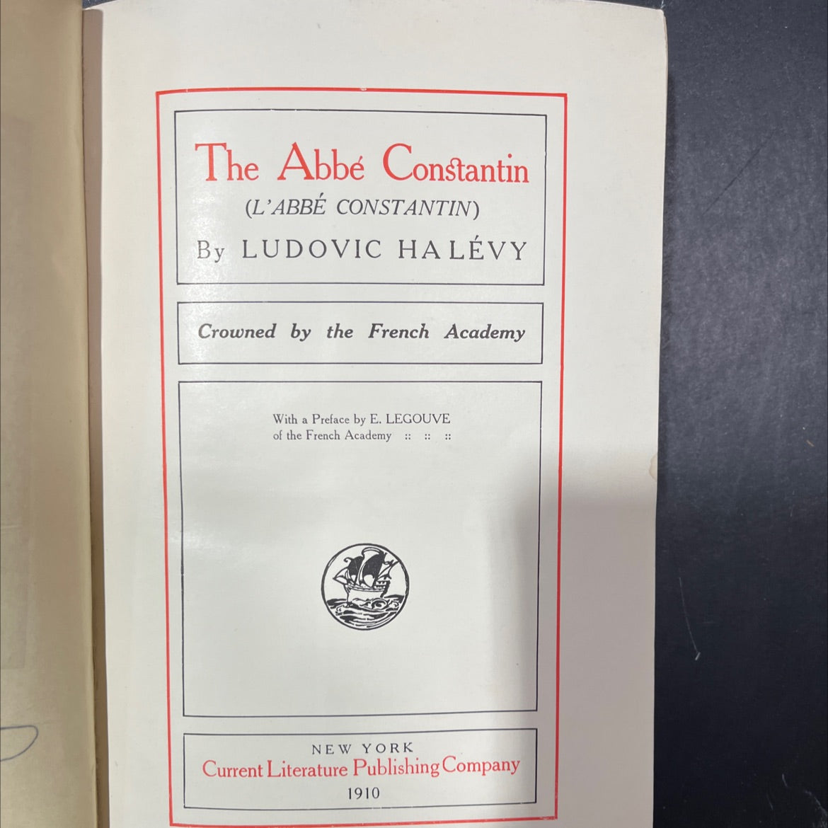 the abbé constantin book, by ludovic halévy, 1910 Hardcover image 2