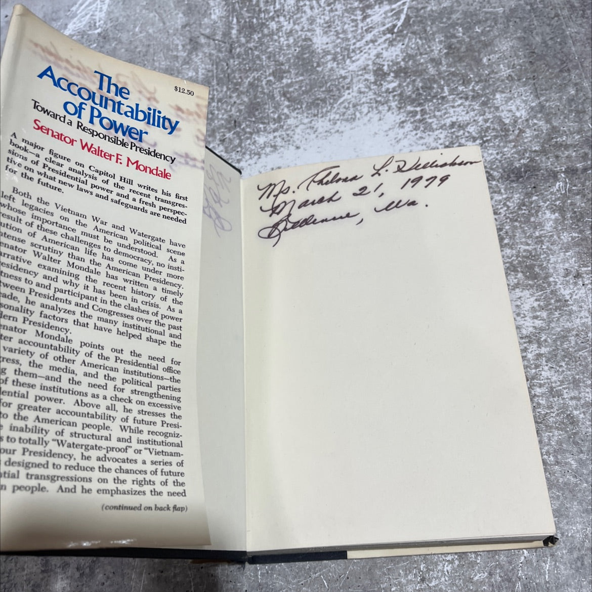 the accountability of power toward a responsible presidency book, by Walter F. Mondale, 1975 Hardcover image 4