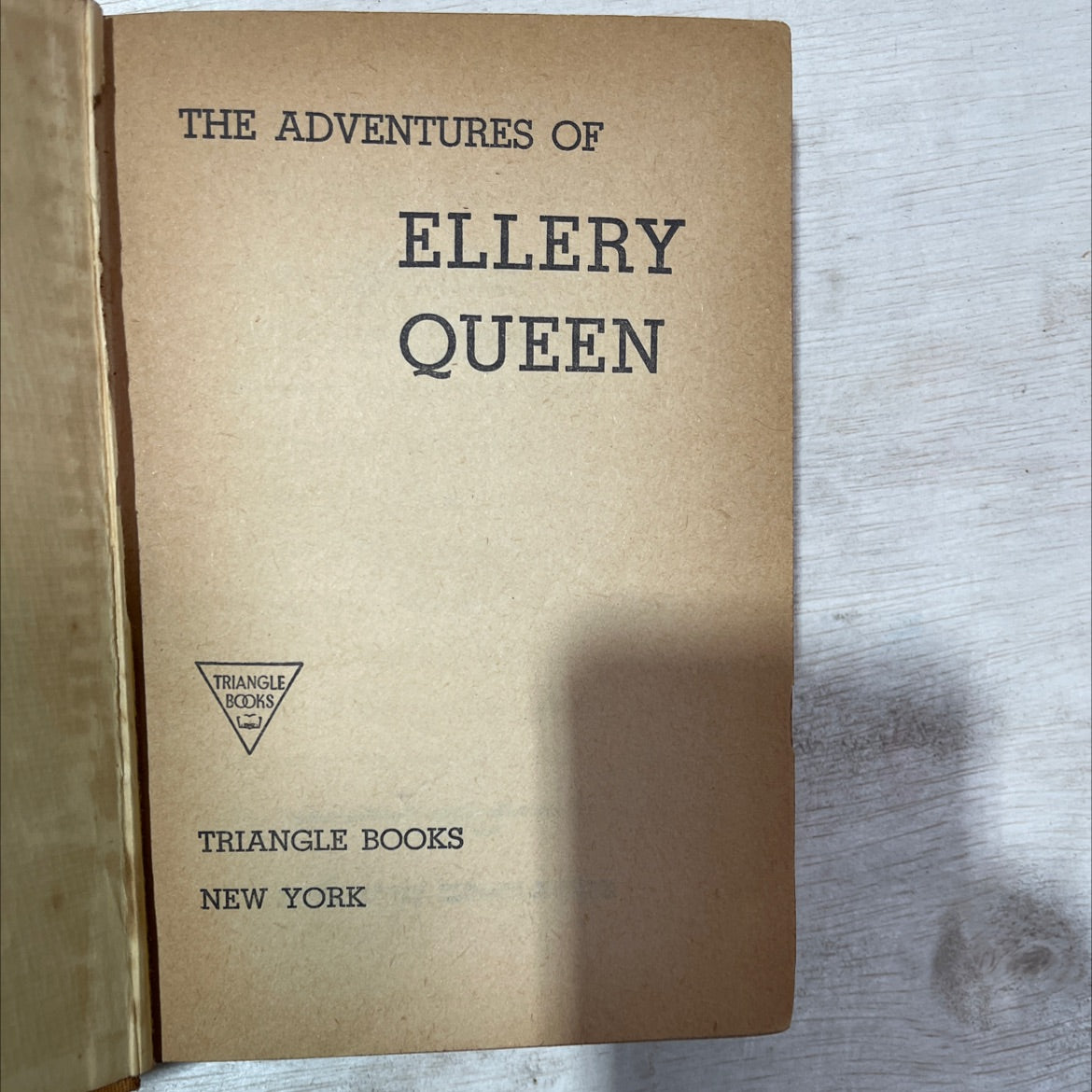 the adventures of ellery queen book, by ellery queen, 1942 Hardcover, Vintage, Heavily Used image 2