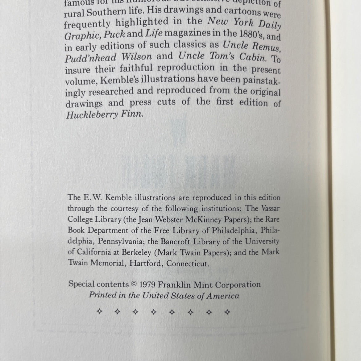 the adventures of huckleberry finn (tom sawyer's comrade) book, by mark twain, 1979 Leather image 3