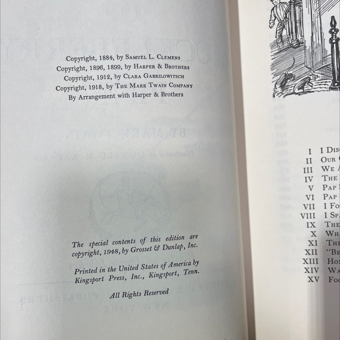 the adventures of huckleberry finn book, by mark twain, 1948 Hardcover image 3