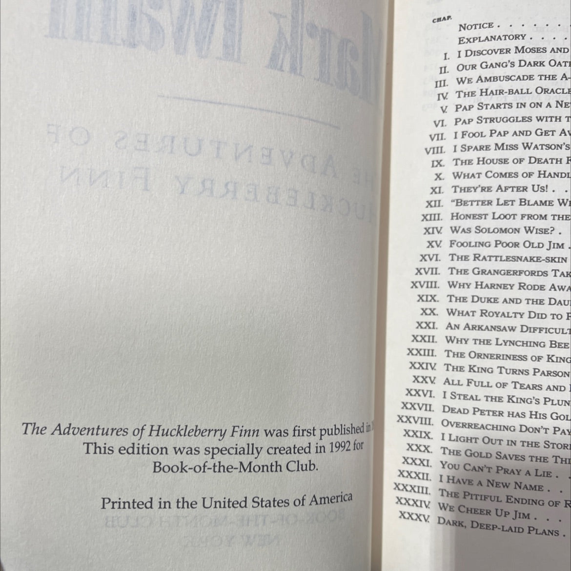 the adventures of huckleberry finn book, by Mark Twain, 1992 Hardcover image 3