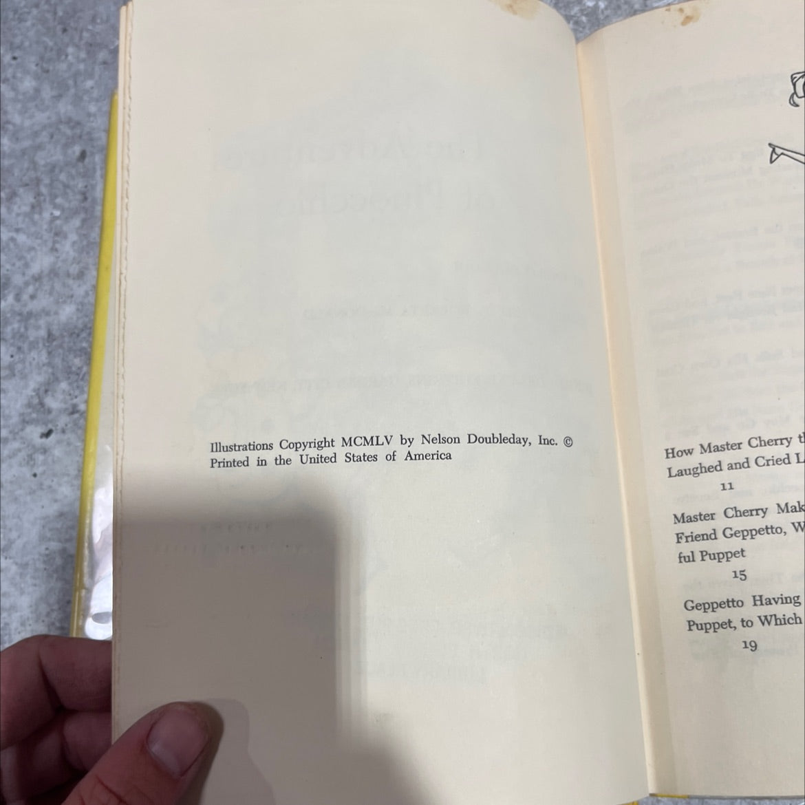 the adventures of pinocchio book, by carlo collodi, 1955 Hardcover image 3