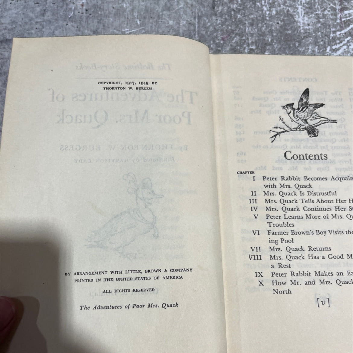 the adventures of poor mrs. quack book, by thornton w. burgess, 1945 Hardcover image 3
