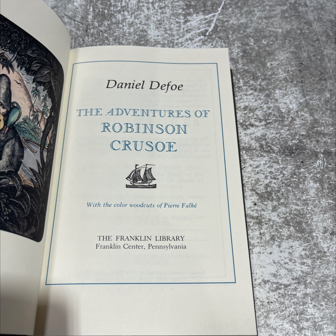 the adventures of robinson crusoe book, by daniel defoe, 1979 Leather image 2