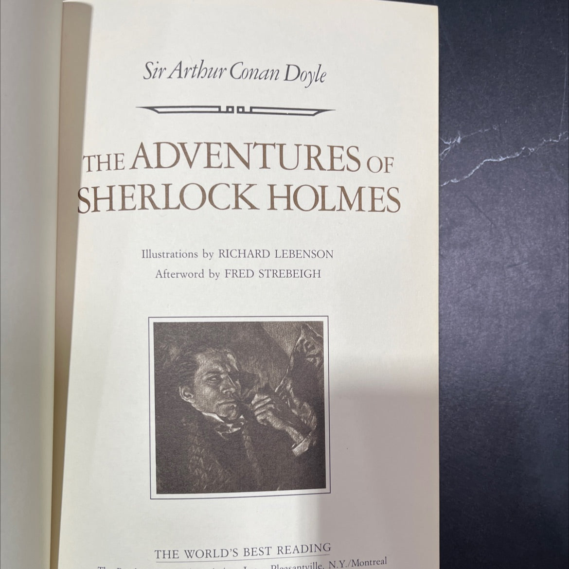 the adventures of sherlock holmes book, by sir arthur conan doyle, 1987 Leather image 2