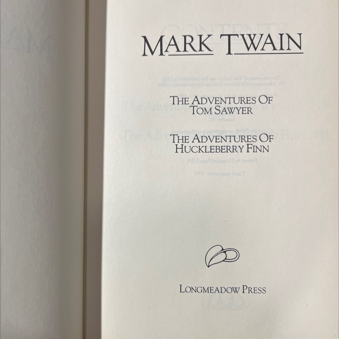 the adventures of tom sawyer the adventures of huckleberry finn book, by mark twain, 1984 Leather image 2