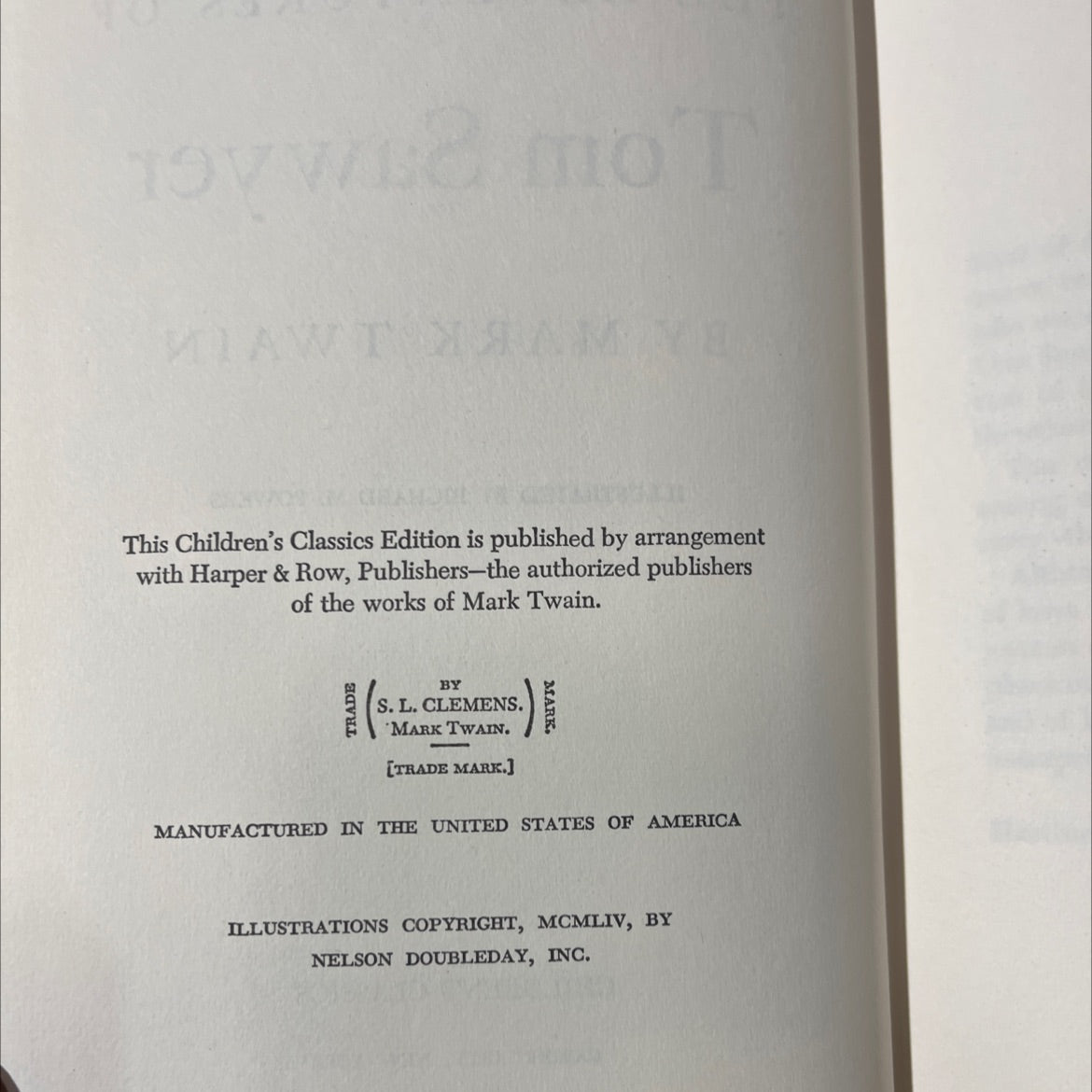 the adventures of tom sawyer book, by mark twain, 1954 Hardcover image 3