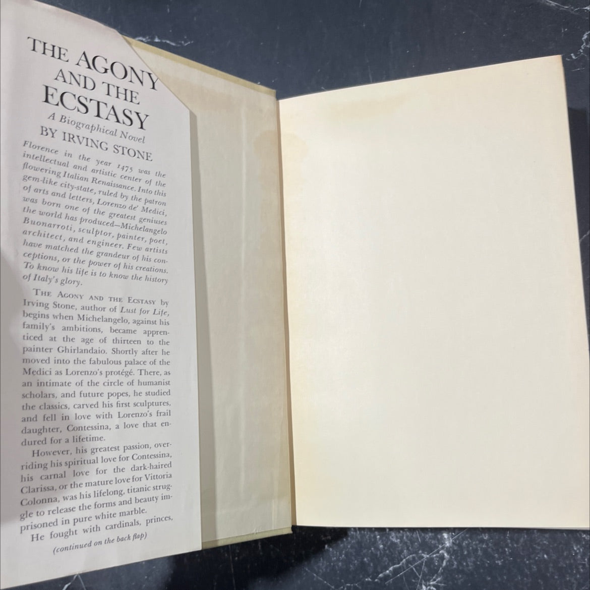 the agony and the ecstasy book, by irving stone, 1961 Hardcover image 4
