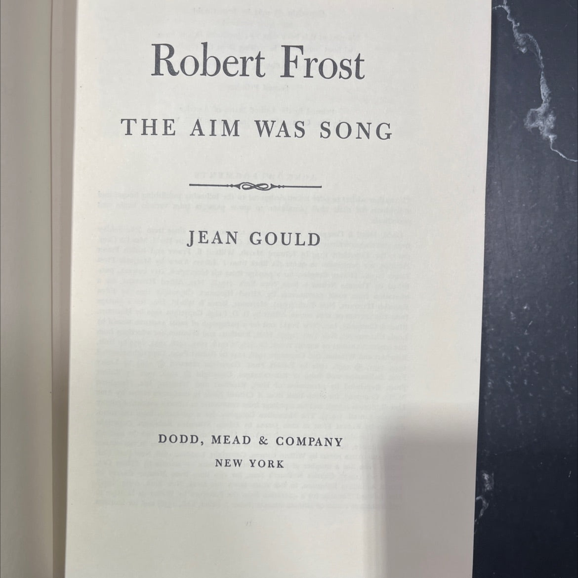 the aim was song book, by jean gould, 1964 Hardcover image 2