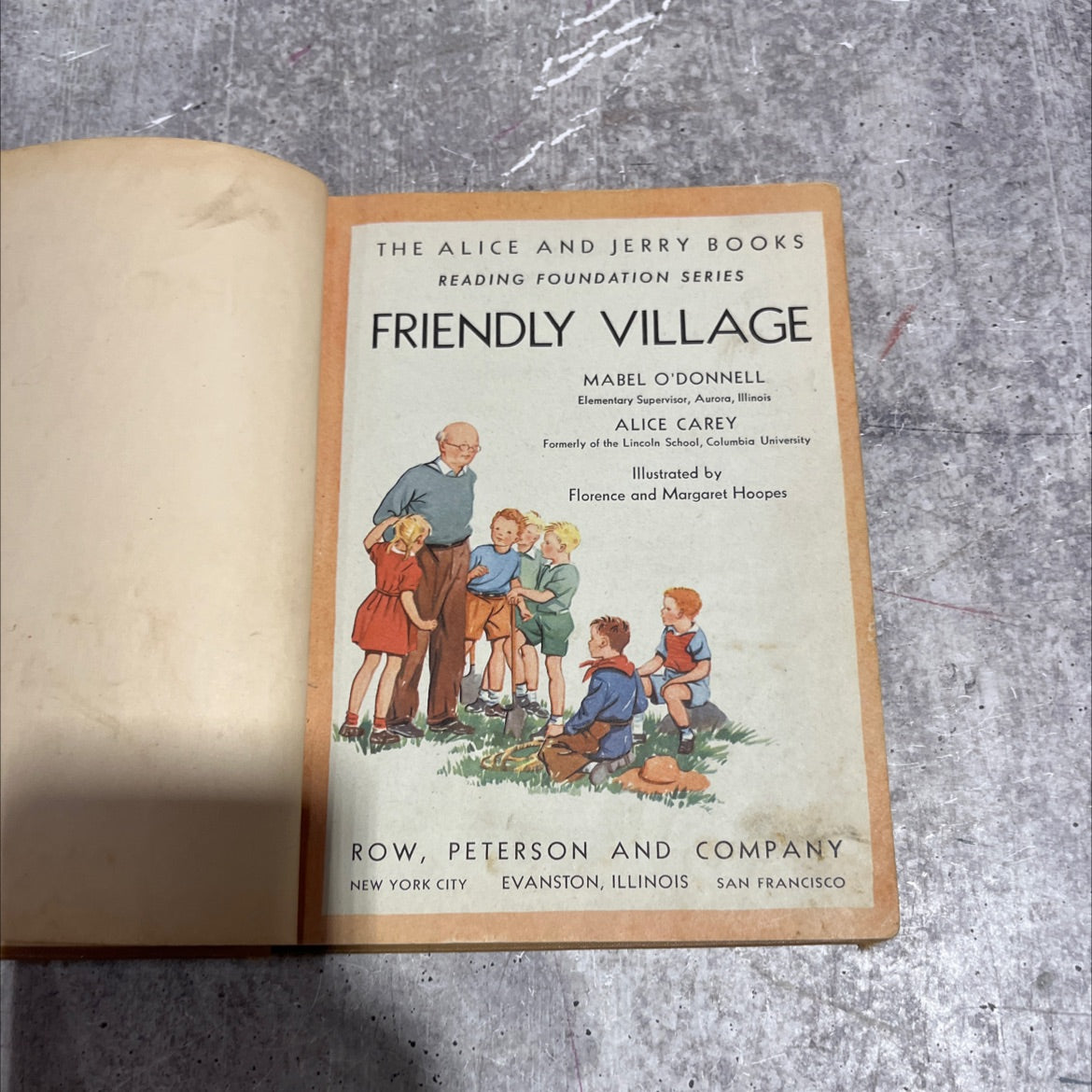 the alice and jerry books reading foundation series friendly village book, by mabel o'donnell, 1941 Hardcover image 2