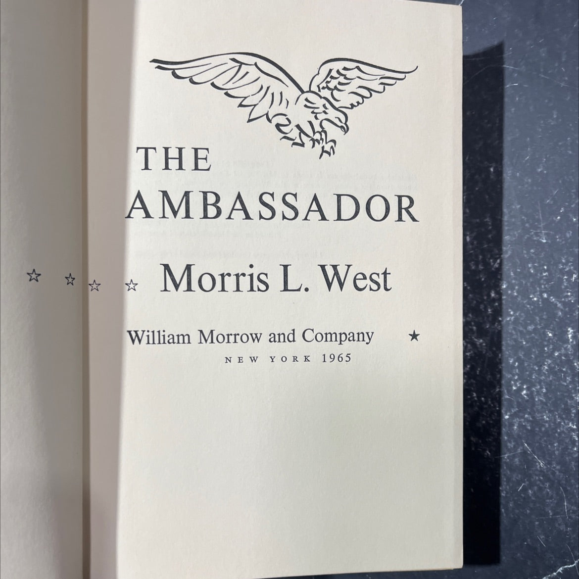the ambassador book, by Morris L. West, 1965 Hardcover image 2