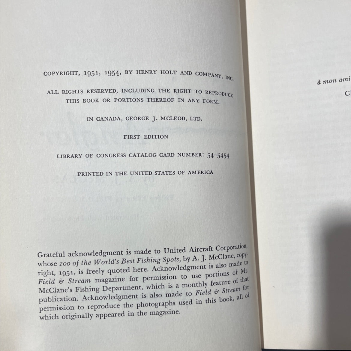 the american angler book, by a. j. mcclane, 1954 Hardcover image 3