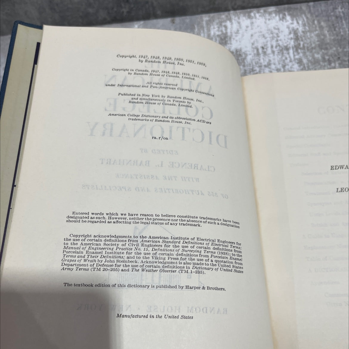 the american college dictionary book, by clarence l. barnhart, 1952 Hardcover image 3