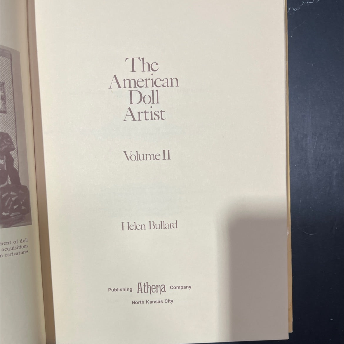 the american doll artist volume ii book, by helen bullard, 1975 Hardcover image 2