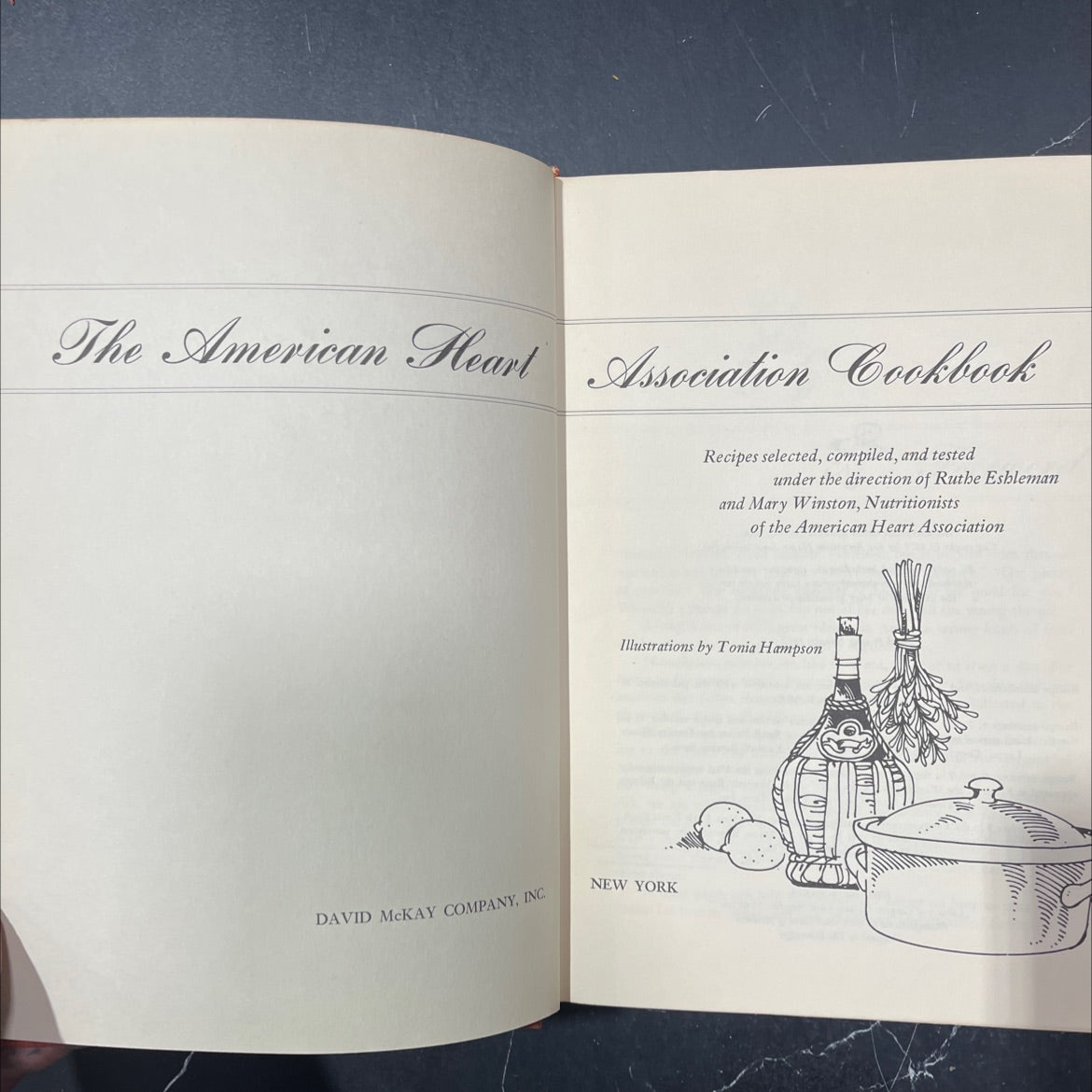 the american heart association cookbook book, by ruthe eshleman, mary winston, 1973 Hardcover image 2