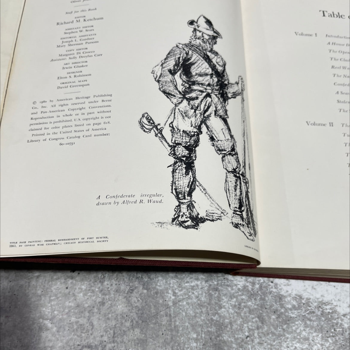 the american heritage picture history of the civil war book, by Oliver Staff, 1960 Hardcover image 3
