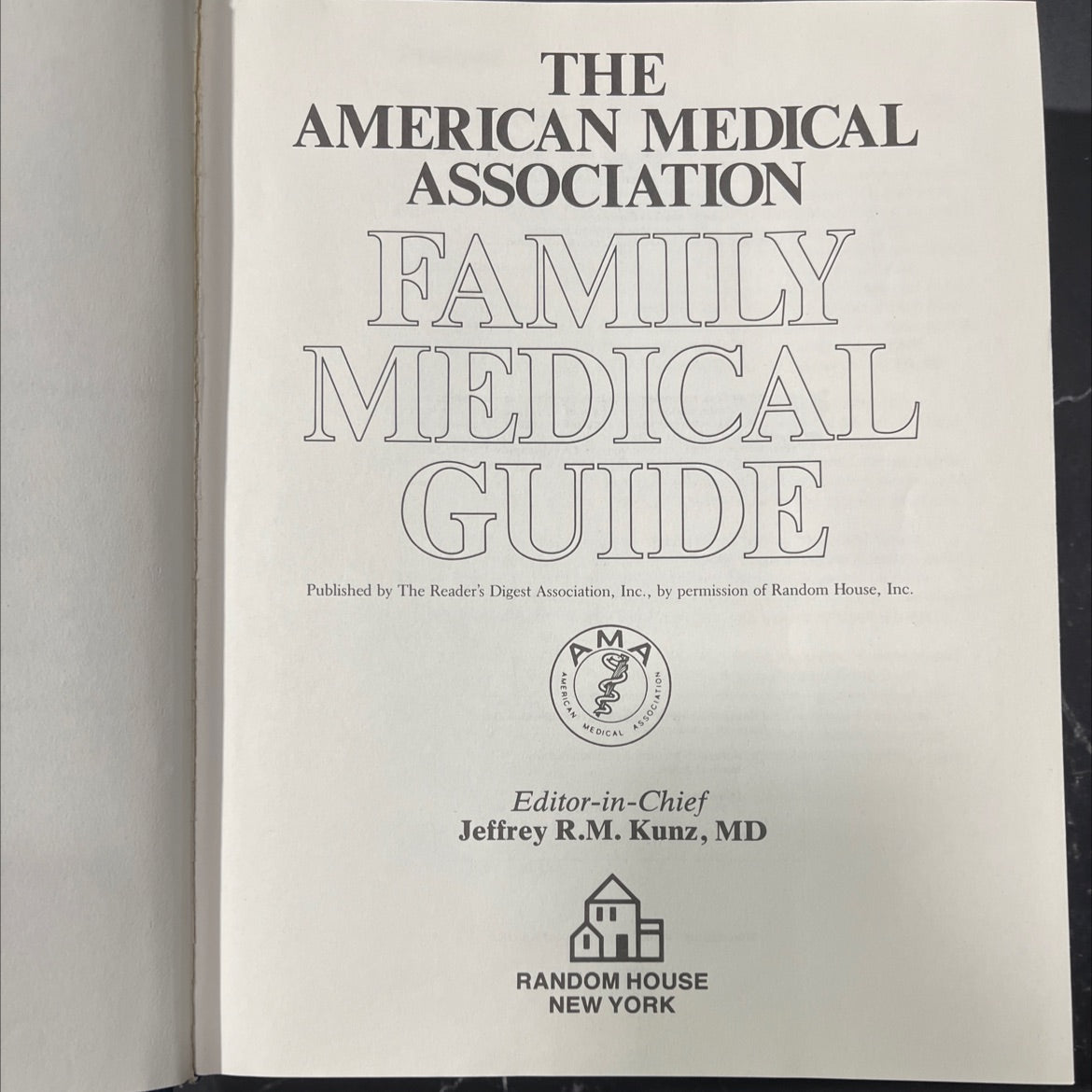 the american medical association family medical guide book, by jeffrey r.m. kunz, md, 1982 Hardcover image 2
