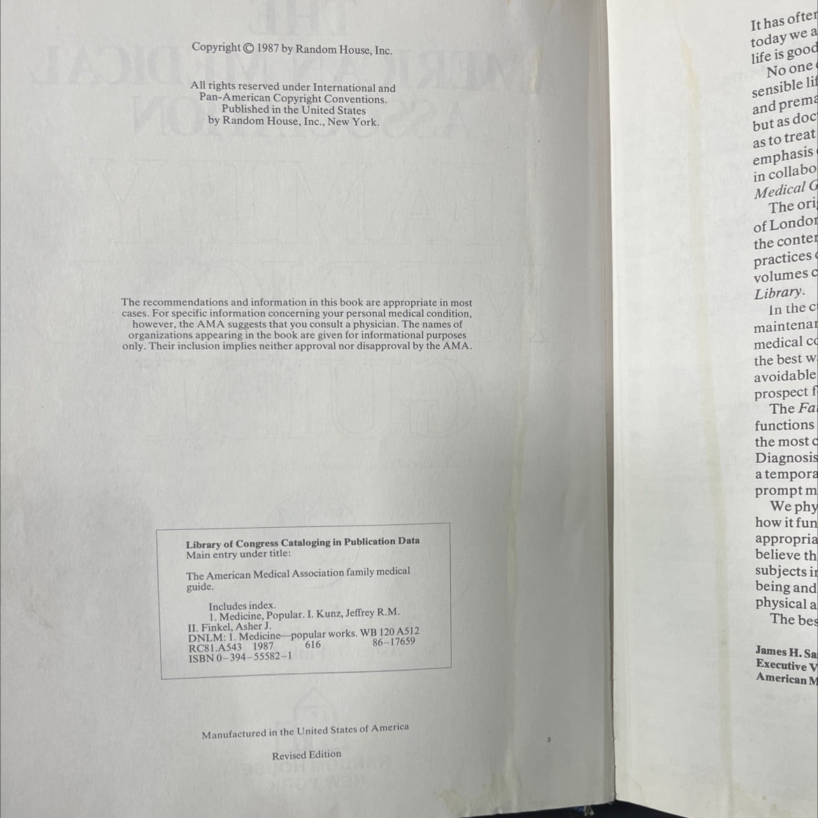 the american medical association family medical guide book, by jeffrey r.m. kunz, m.d., asher j. finkel, m.d., 1987 image 3