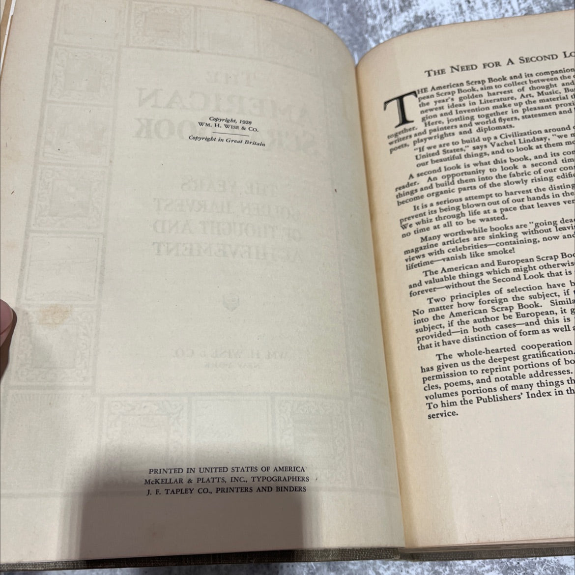 the american scrap book book, by s. j. woolf, 1928 Hardcover image 3