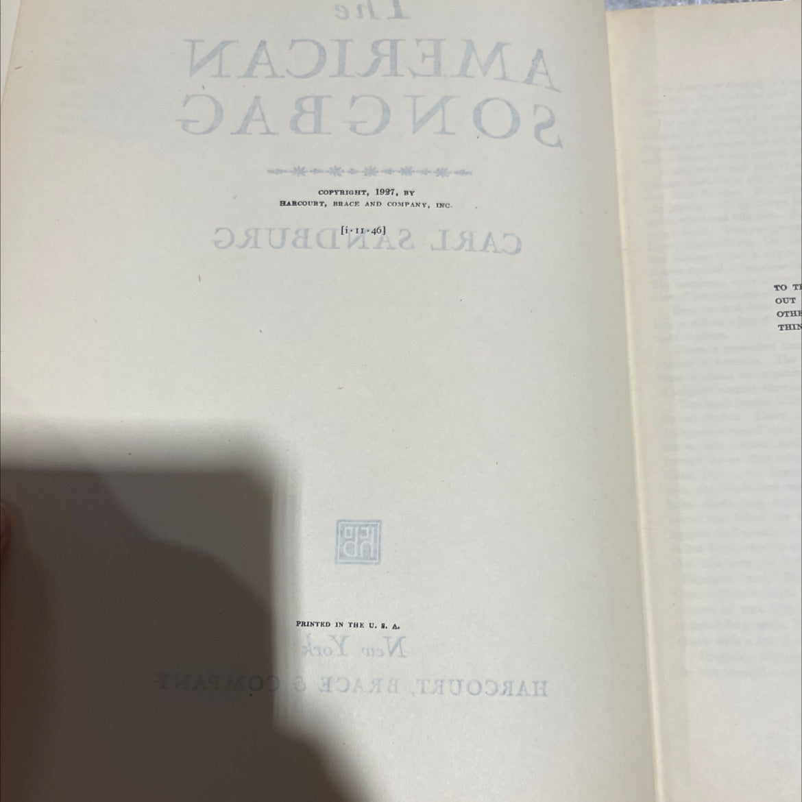the american songbag book, by carl sandburg, 1997 Leather image 3