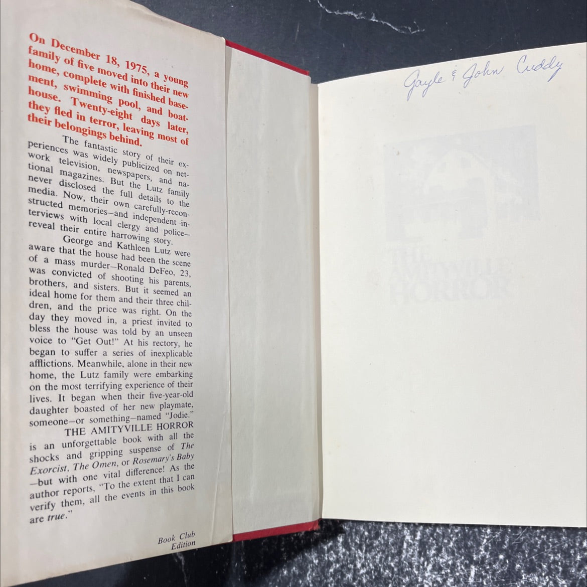 the amityville horror book, by jay anson, 1977 Hardcover image 4