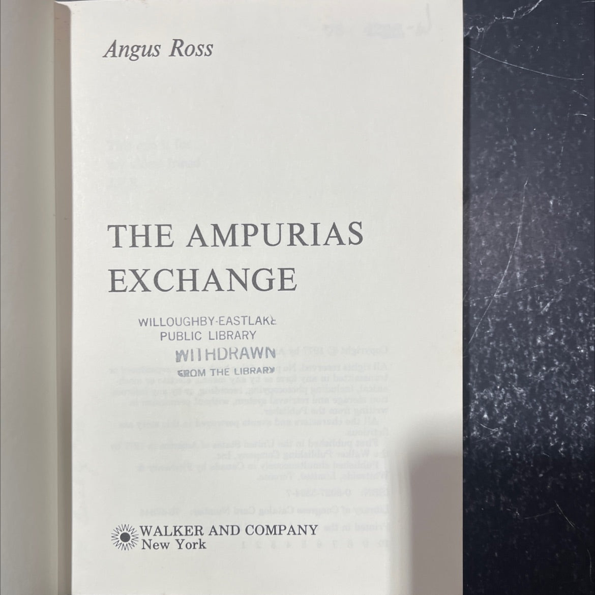 the ampurias book, by Angus Ross, 1977 Hardcover image 2