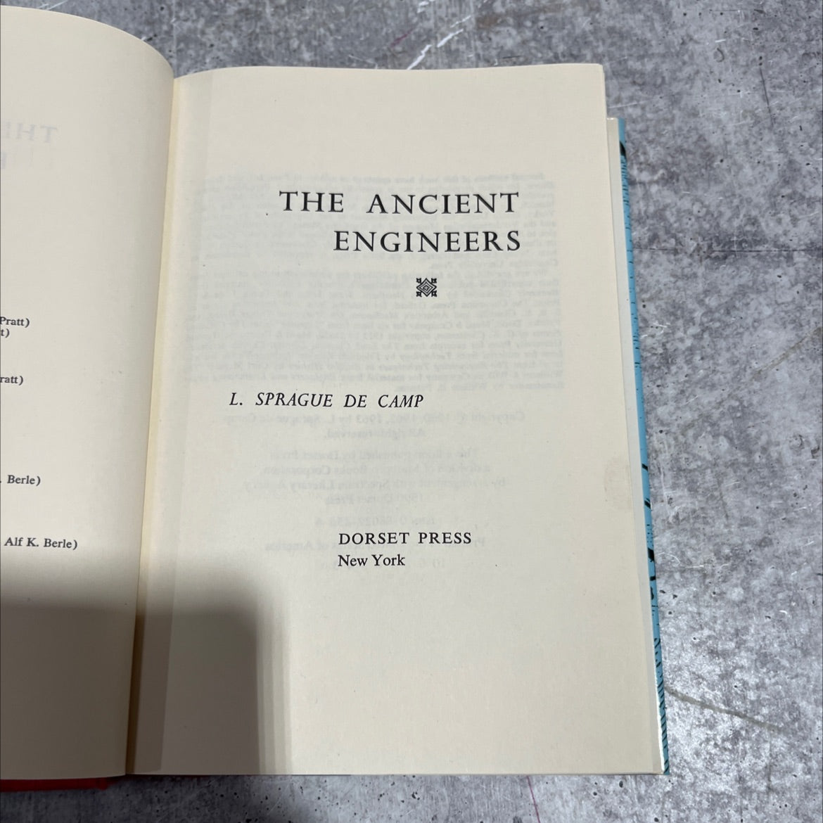 the ancient engineers book, by l. sprague de camp, 1990 Hardcover image 2