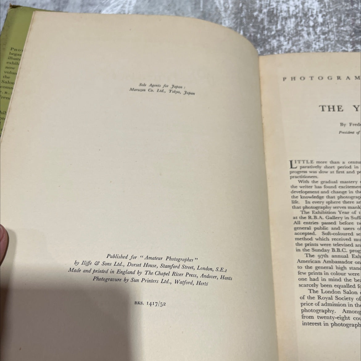the annual review of the world's photographic art photograms of the year 1953 book, by frederic robinson, 1953 Hardcover image 3