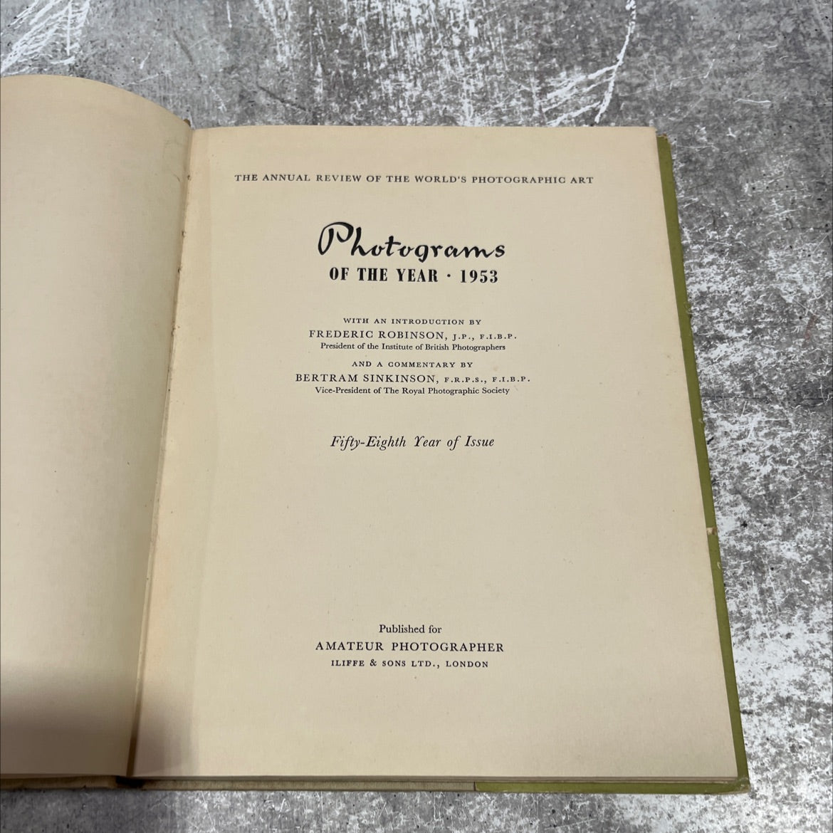 the annual review of the world's photographic art photograms of the year 1953 book, by frederic robinson, 1953 Hardcover image 2