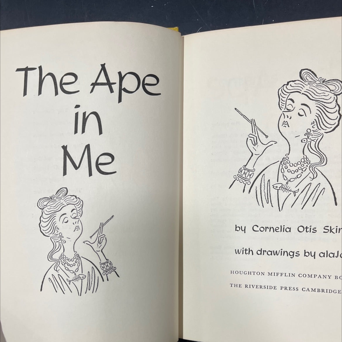 the ape in me book, by cornelia otis skinner, 1959 Hardcover image 2