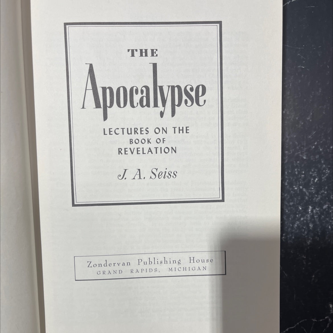 the apocalypse lectures on the book of revelation book, by j. a. seiss, 1962 Hardcover image 2