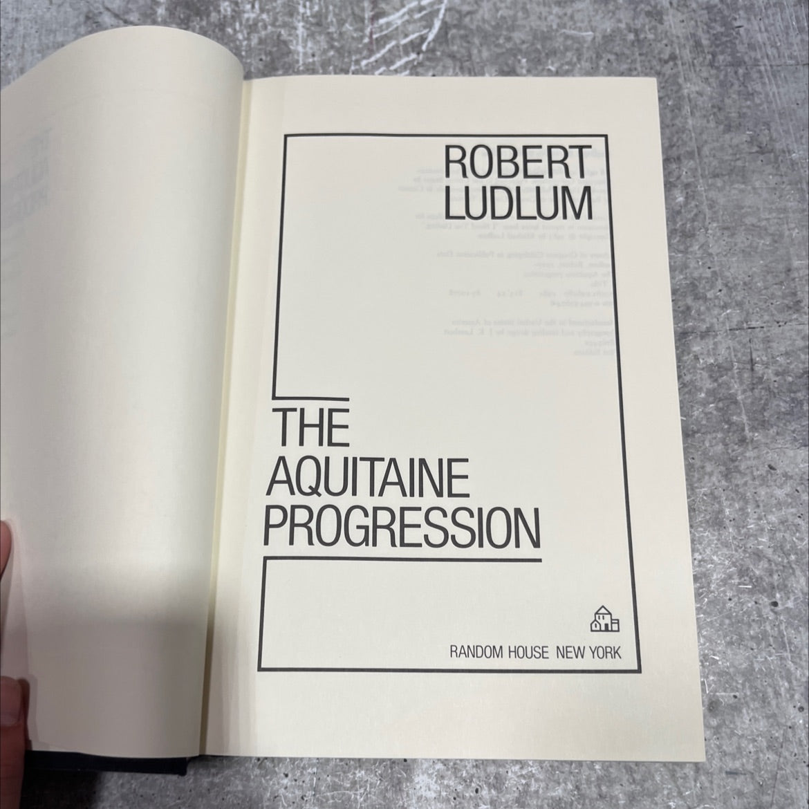 the aquitaine progression book, by robert ludlum, 1984 Hardcover image 2