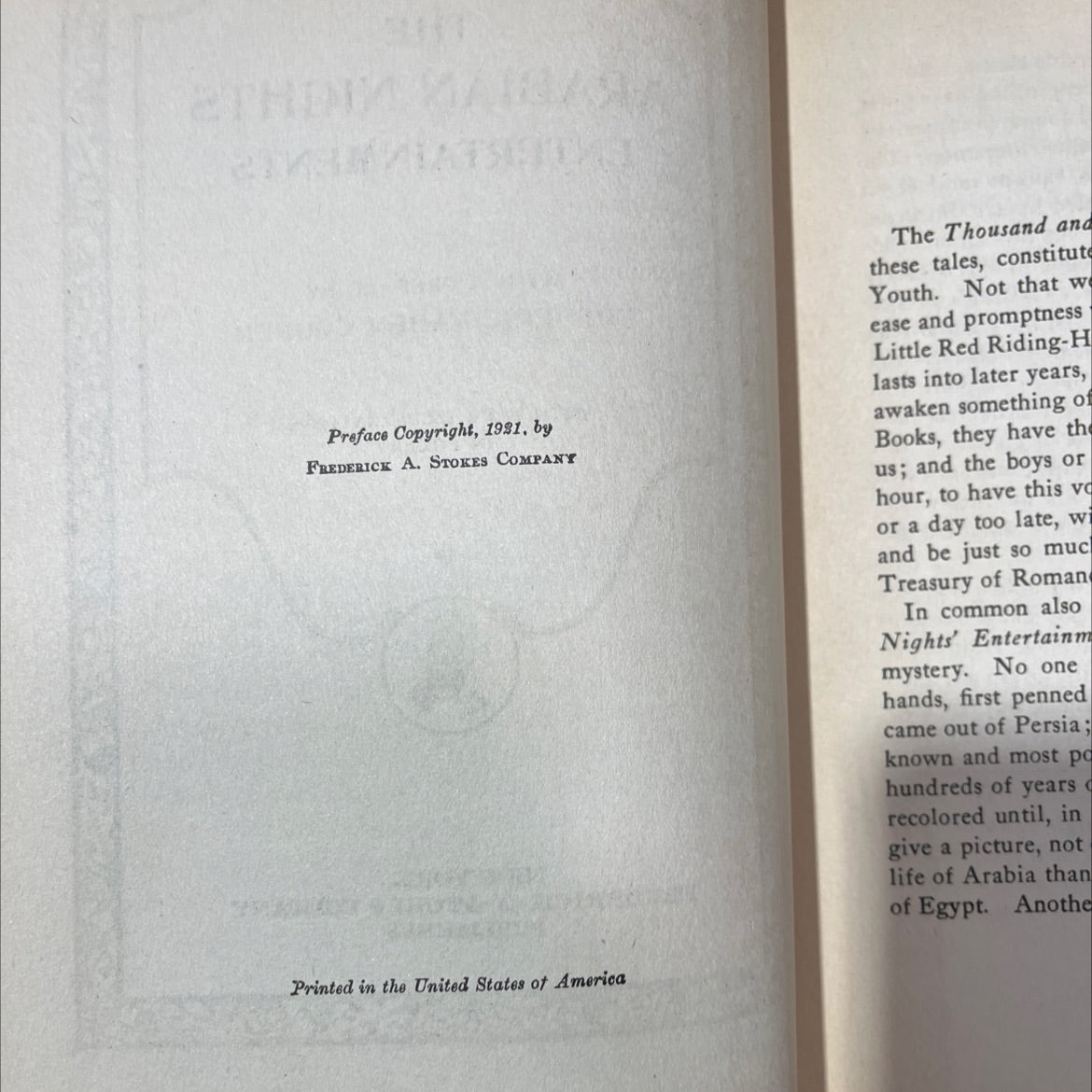 the arabian nights entertainments book, by unknown, 1921 Hardcover image 3