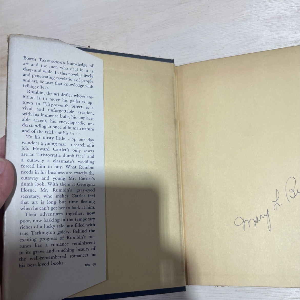 the arena book, by booth tarkington, 1937 Hardcover image 4