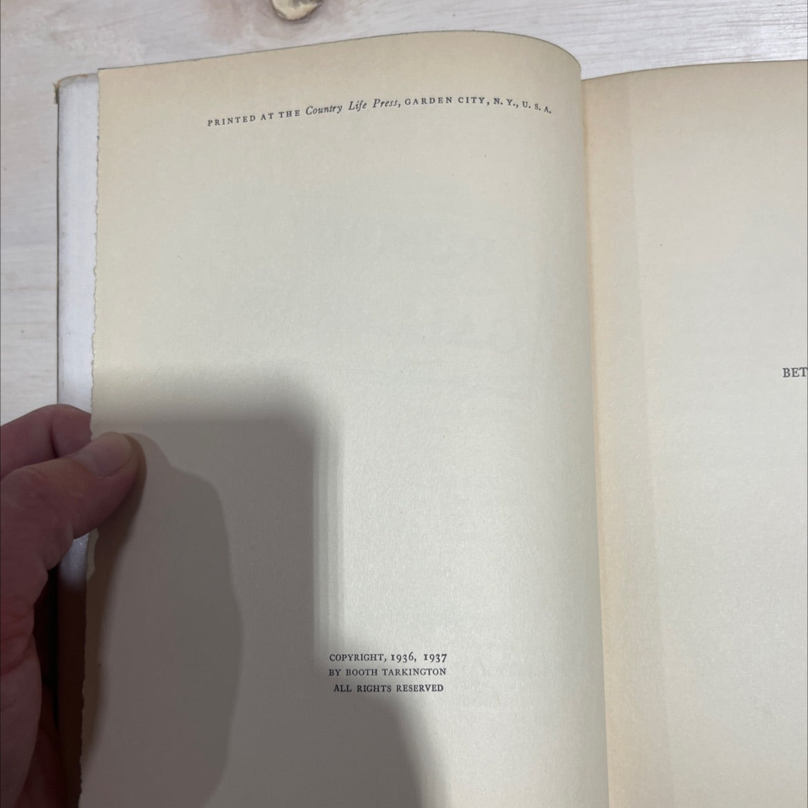 the arena book, by booth tarkington, 1937 Hardcover image 3