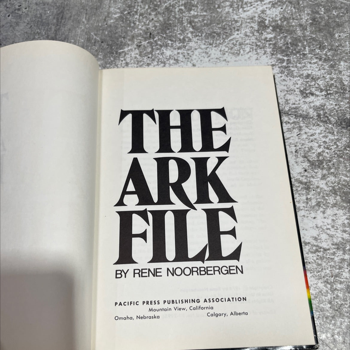 the ark file book, by rene noorbergen, 1974 Hardcover image 2