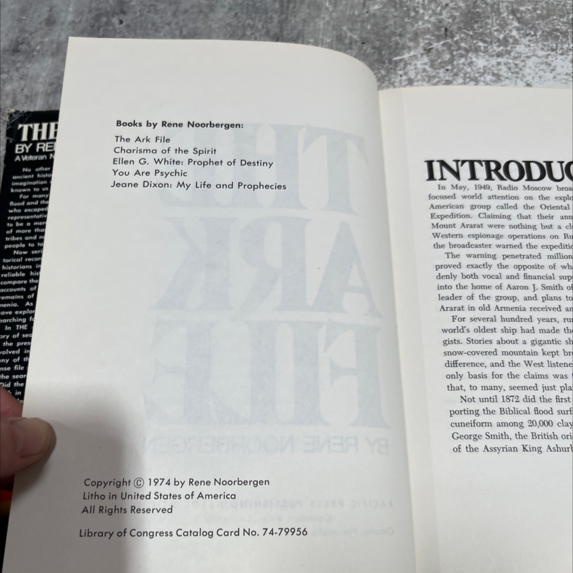 the ark file book, by rene noorbergen, 1974 Hardcover image 3