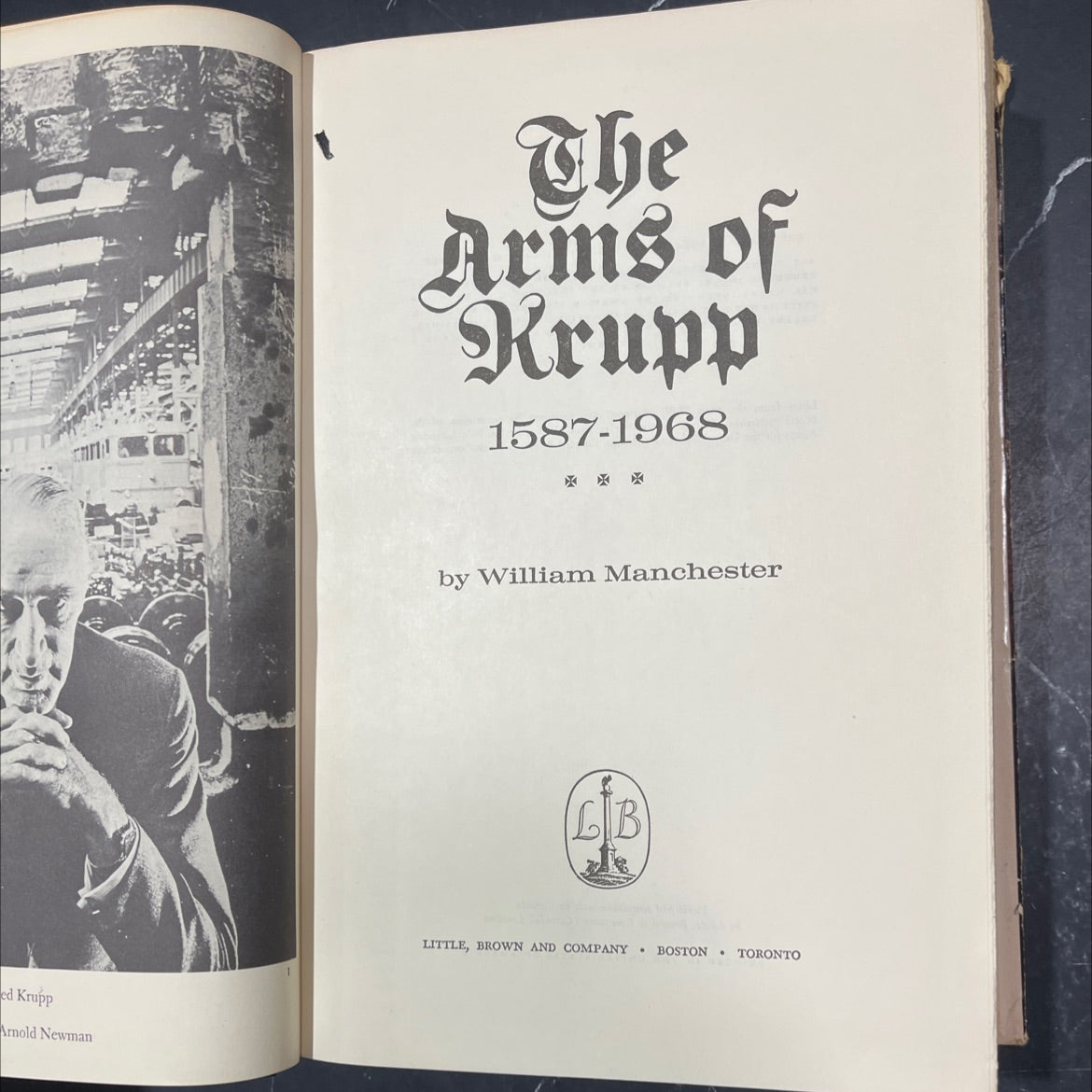 the arms of krupp 1587-1968 book, by william manchester, 1968 Hardcover image 2