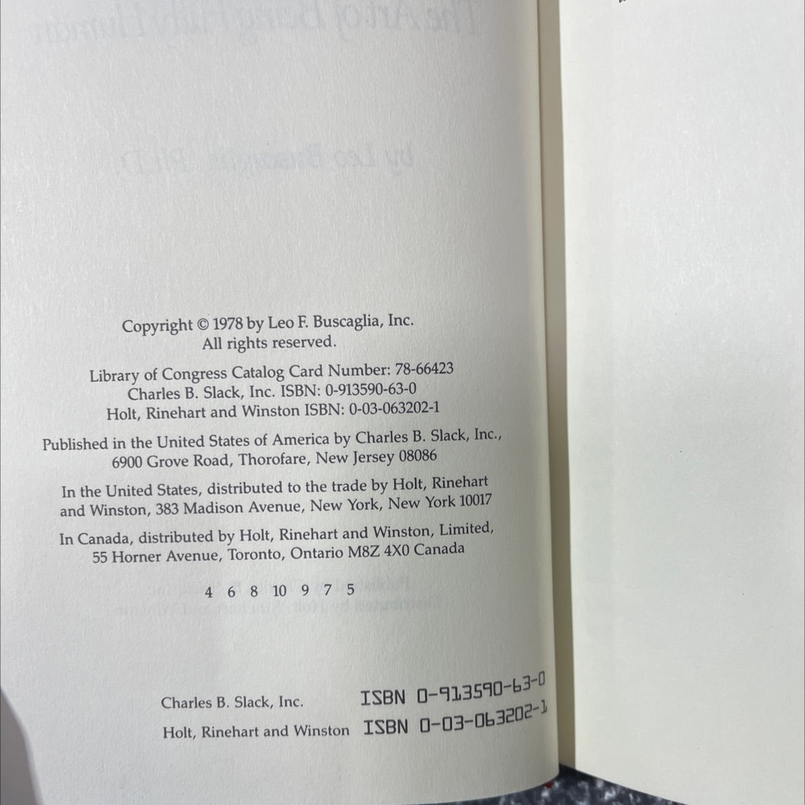 the art of being fully human book, by leo buscaglia, ph.d., 1978 Hardcover image 3