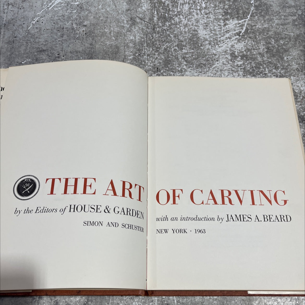 the art of carving book, by editors of house & garden, 1963 Hardcover image 2