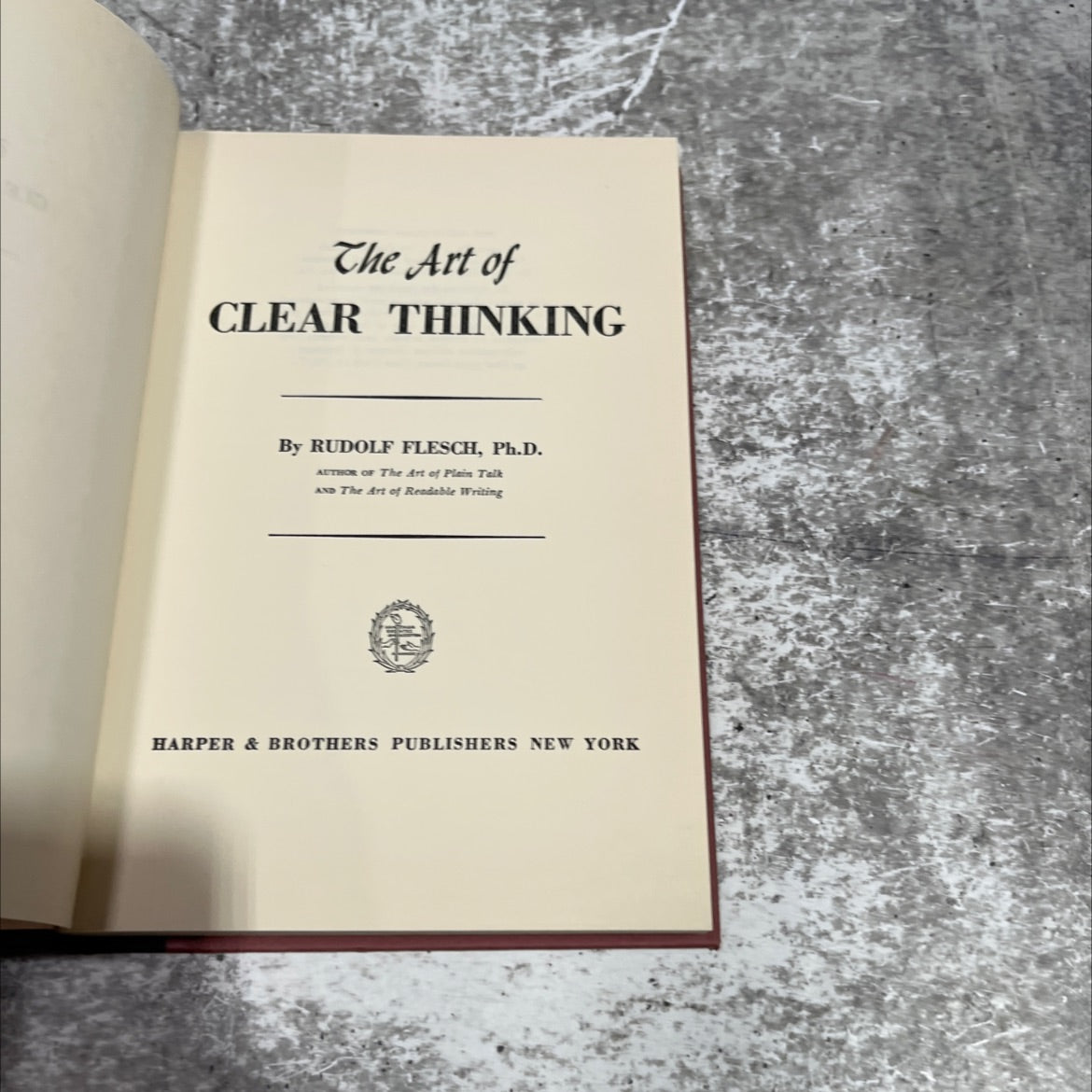 the art of clear thinking book, by rudolf flesch, 1951 Hardcover image 2