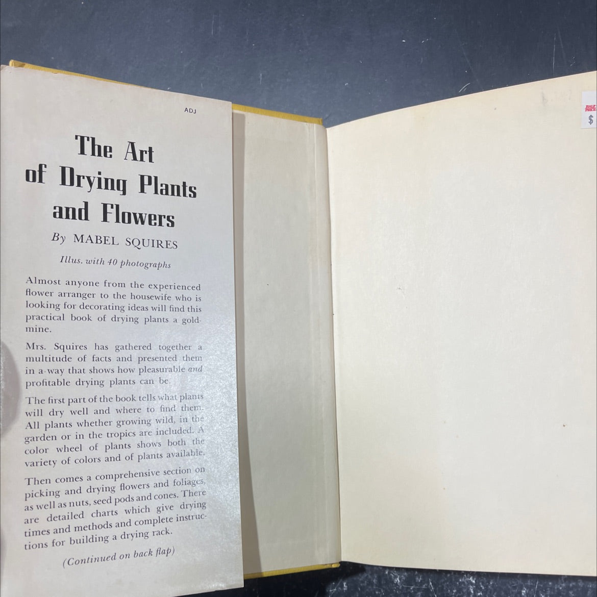 the art of drying plants and flowers book, by Mabel Squires, 1958 Hardcover image 4